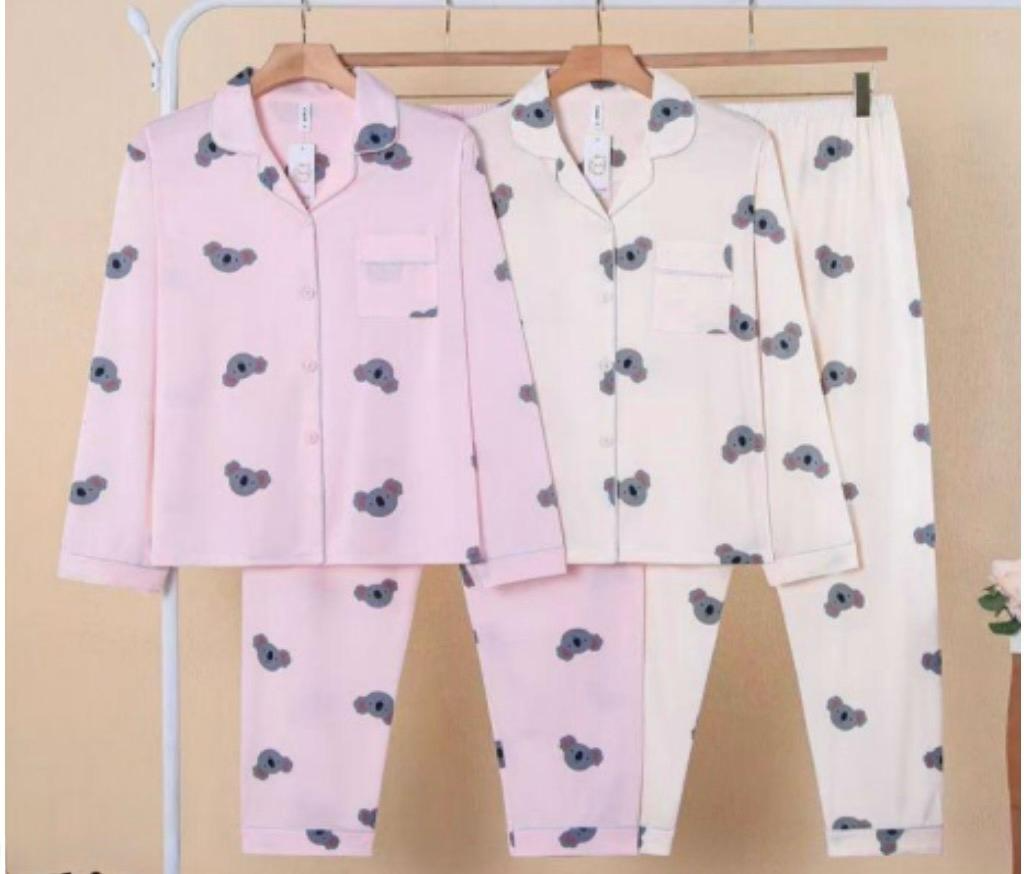 Pijama Americano Feminino de Inverno Panda